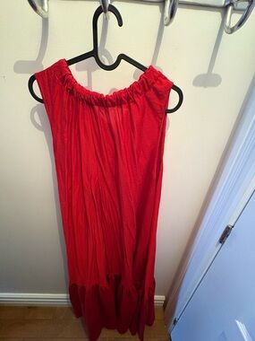 Mama Licious Bright Red Sleeveless Dress